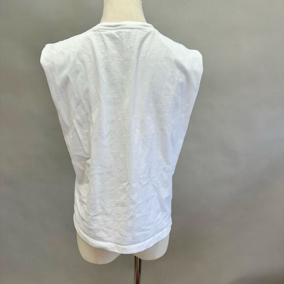 Allsaints Coni Shoulder Pad Cotton Sleeveless Muscle T-shirt - Picture 10 of 14